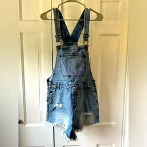 Wild Fable Denim Shortalls Jumpsuit Size Large
